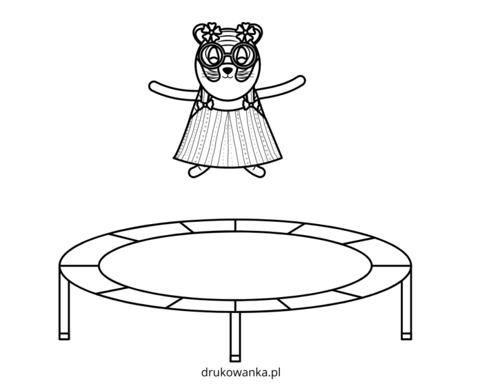 trampolina dla dzieci kolorowanka do drukowania
