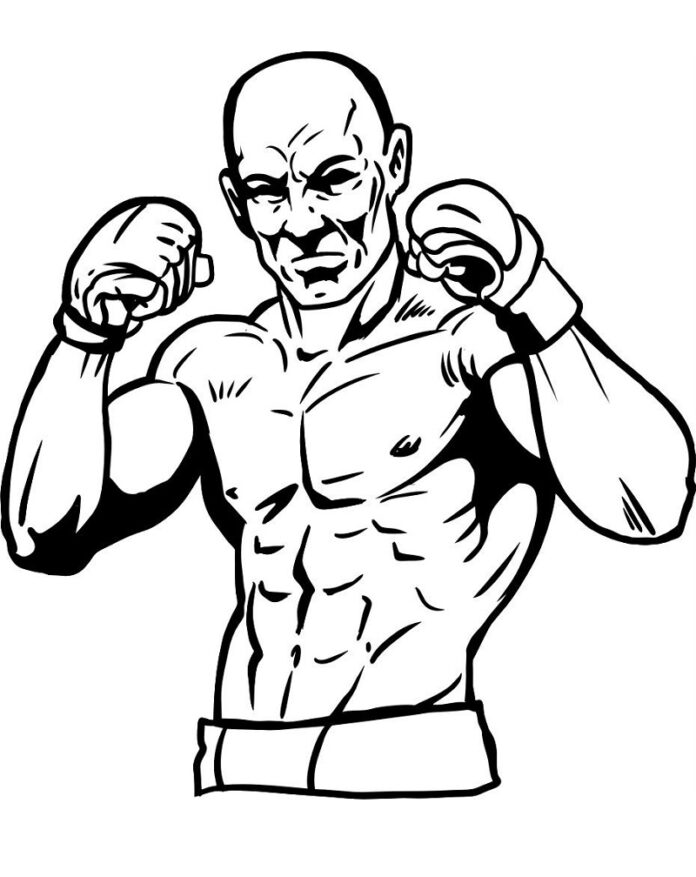 boxerský trénink omalovánky k vytisknutí