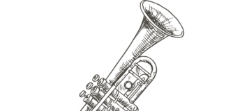 trumpet coloring book to print