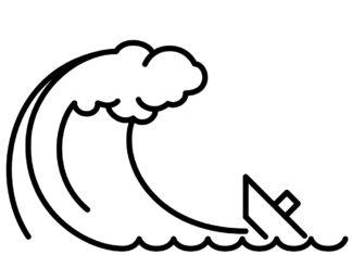 Tsunami-Malbuch zum Ausdrucken