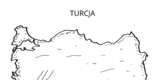 feuille de coloriage de la carte de la Turquie à imprimer