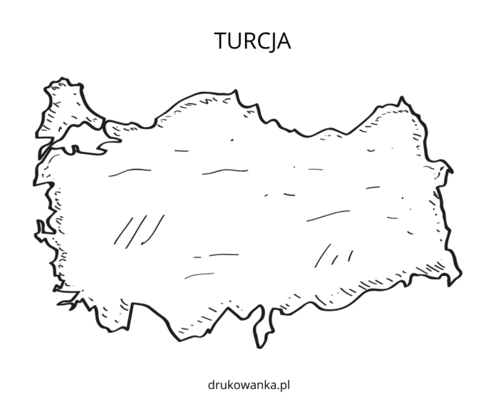 mapa Turecka omalovánky k vytisknutí