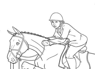 horse tournament coloring book to print