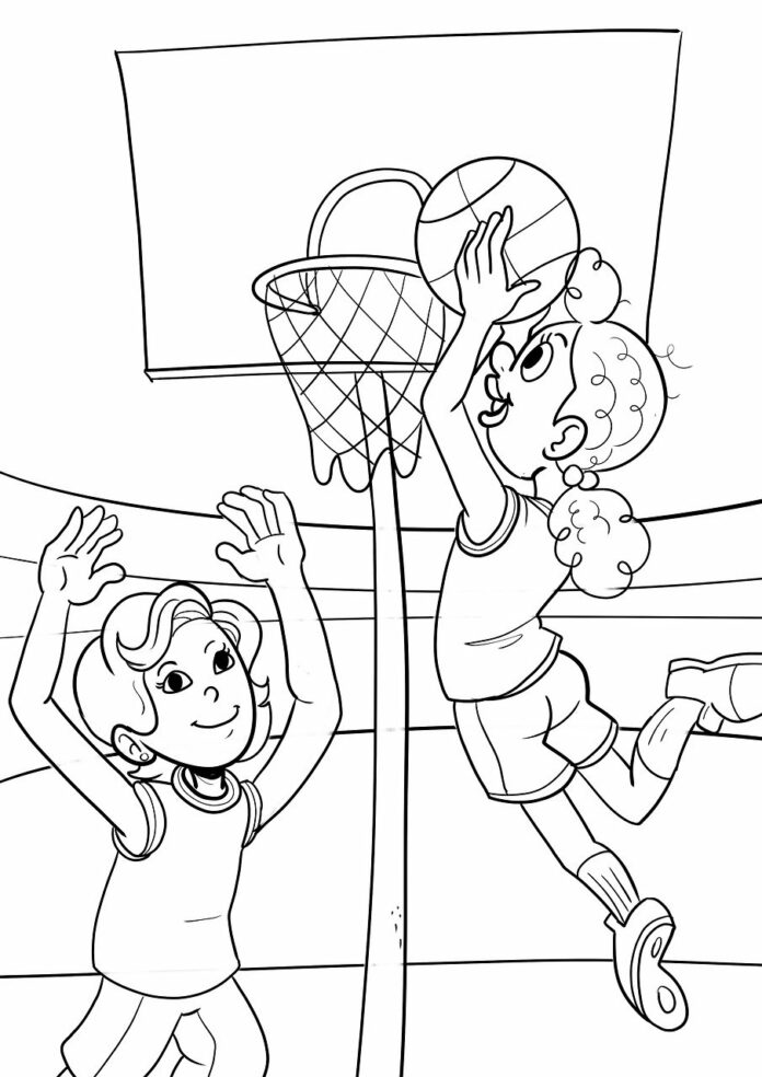 basketball tournament coloring book to print