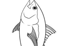 Thunfisch schwimmendes Malbuch zum Ausdrucken