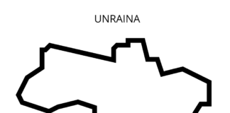 Ukraine map coloring book to print