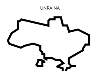 ウクライナ地図の塗り絵印刷