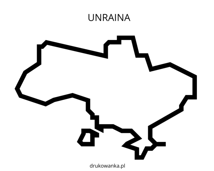 Ukraine map coloring book to print