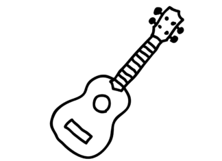 ukulele coloring book to print