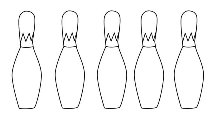 sada bowlingových omaľovánok na vytlačenie