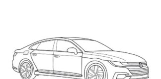 volsvagen arteon coloring book to print