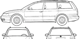 volsvagen passat station wagon färgbok att skriva ut