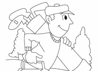 on the way to the golf course coloring book to print
