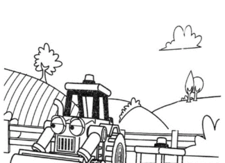 roller and excavator from Bob the Builder coloring book to print
