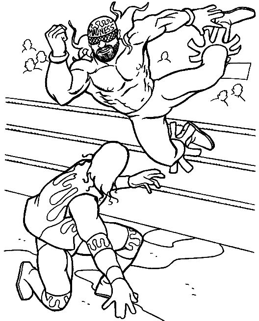 Fight Wrestling coloring book to print