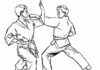 karate taistelee tulostettava värityskirja