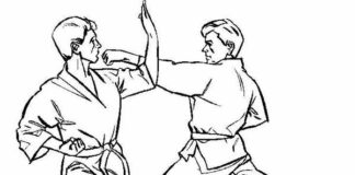 karate fight coloring book to print