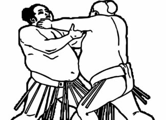 walki sumo kolorowanka do drukowania