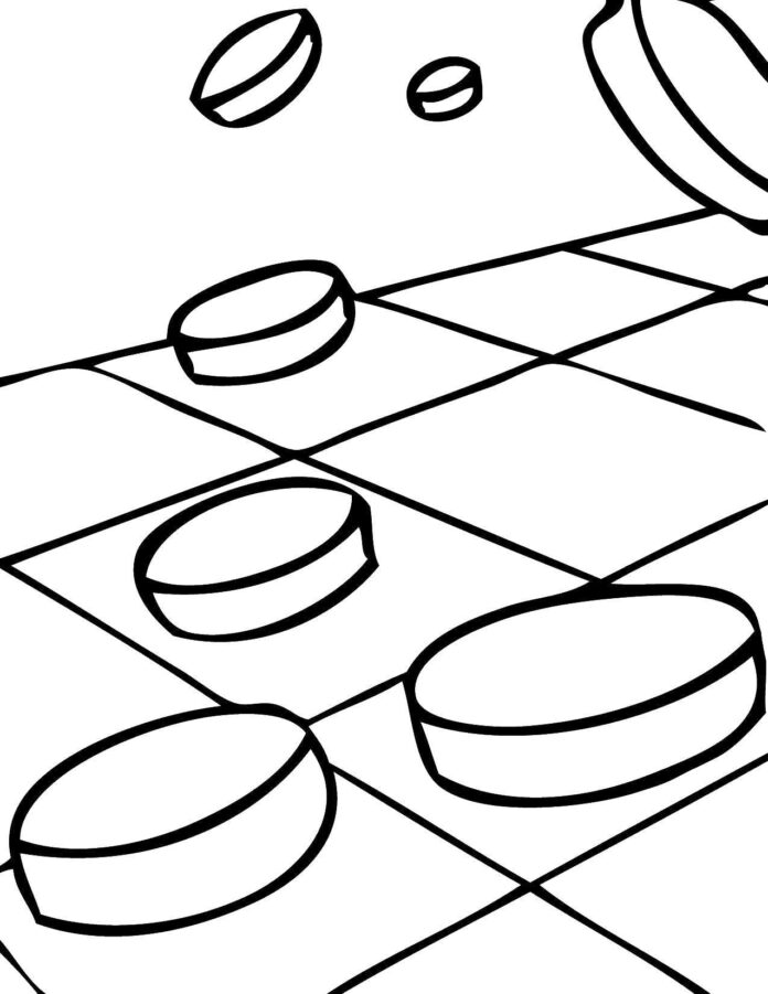 checkers coloring book to print