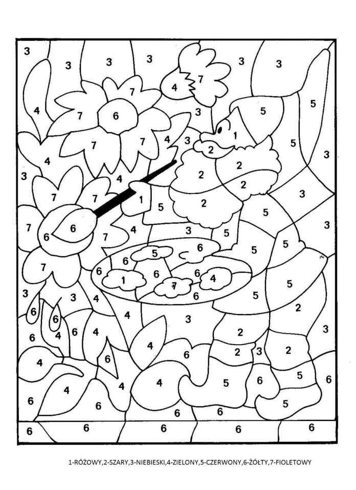 by pattern and numbers printable coloring book