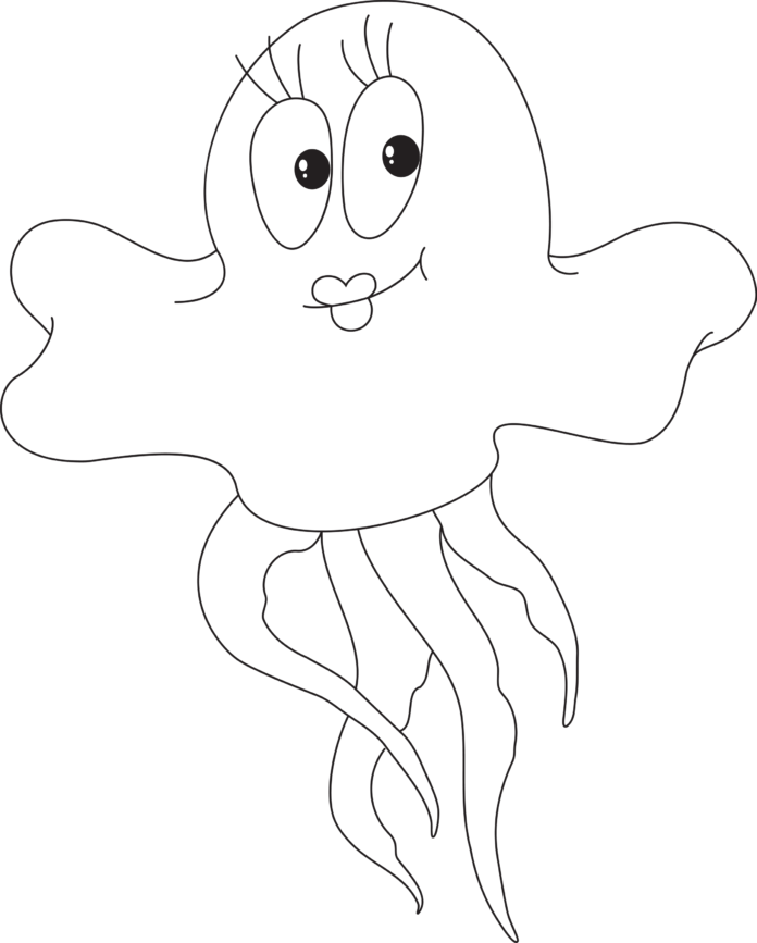 jolly jellyfish färgläggningsbok som kan skrivas ut