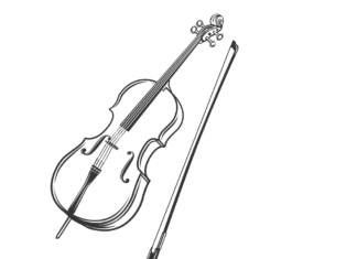 Cello-Malbuch zum Ausdrucken