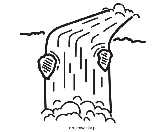 waterfall for kids coloring book to print
