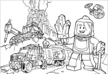 lego volcano coloring book to print