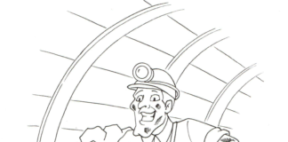 coal mining coloring book to print