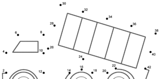 dump truck connect the dots and color printable coloring book