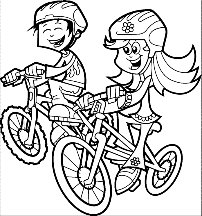 bike racing coloring book to print