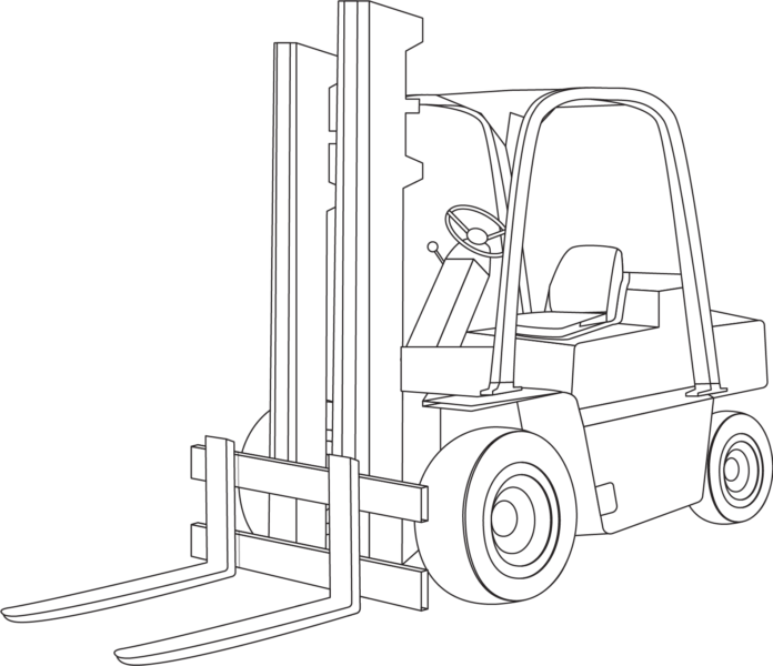 electric forklift coloring book to print