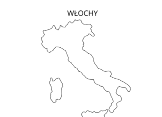 Italian kartta värityskirja tulostettava