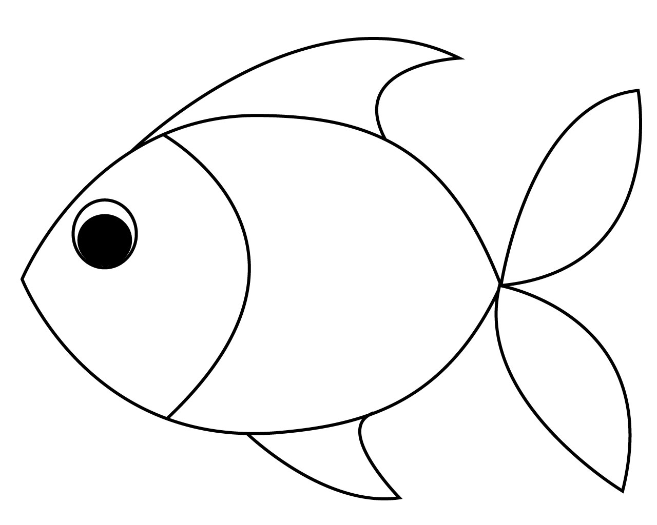 Kolorowanka Złota rybka rysunek do druku