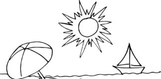 sunset coloring book to print