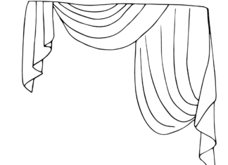 curtain coloring book to print