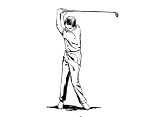 Profi-Golfer-Malbuch zum Ausdrucken