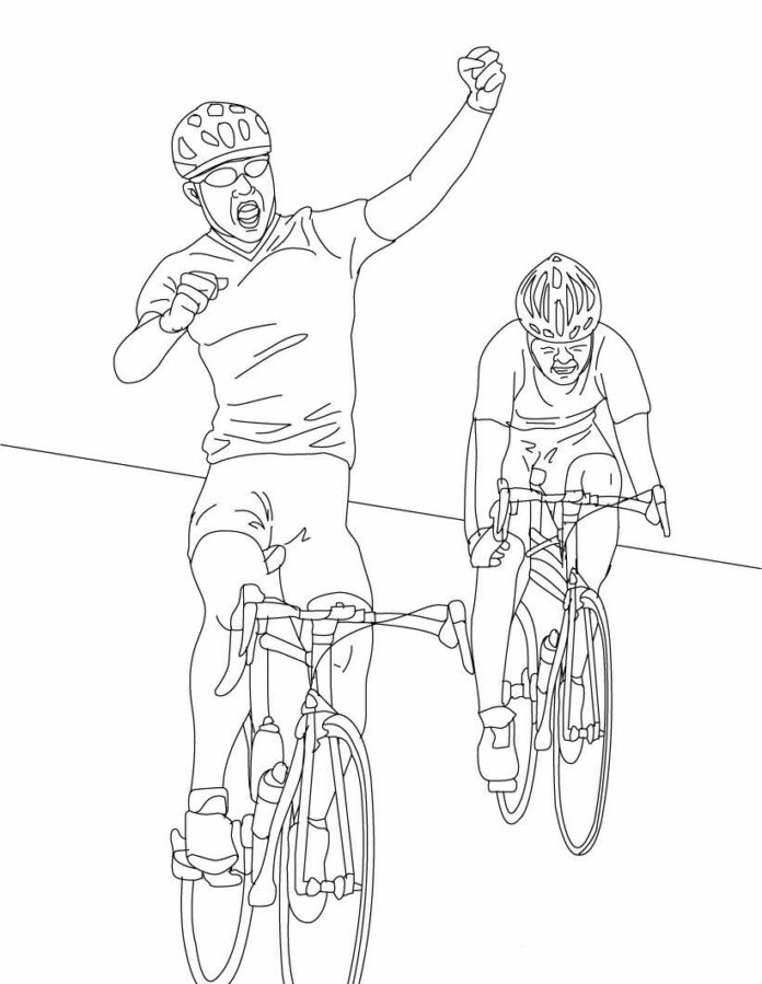 livre de coloriage des compétitions cyclistes à imprimer