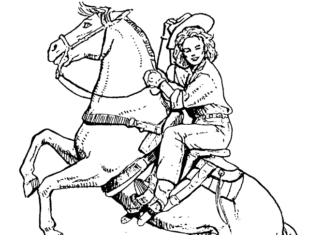 hästtävlingar - en målarbok att skriva ut