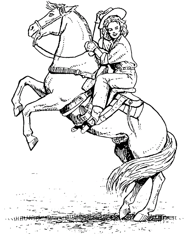 horse competition coloring book to print