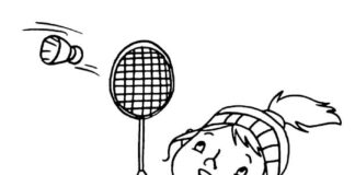 badmintontävling Färgbok att skriva ut