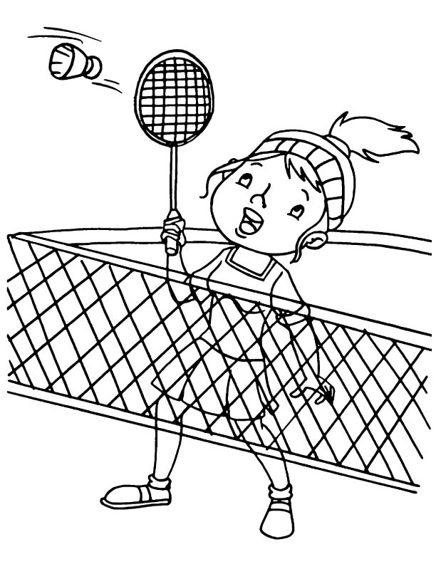feuille de coloration pour l'impression des compétitions de badminton