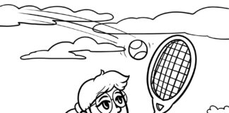 tennis competition coloring book to print