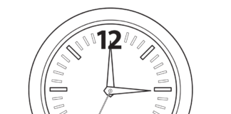 printable wall clock coloring book