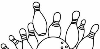 Bowling Set Malbuch zum Ausdrucken