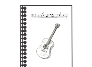cuaderno de aprendizaje musical para colorear
