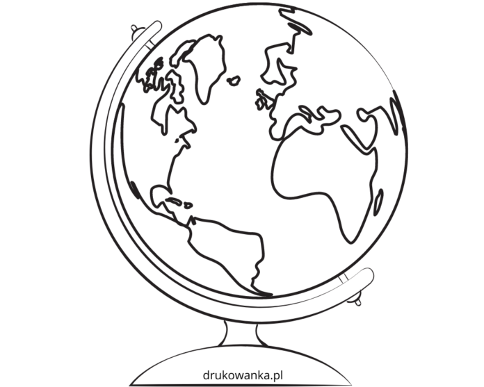earth globe coloring book printable