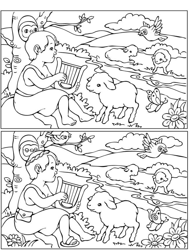 find 10 differences in the picture coloring book to print
