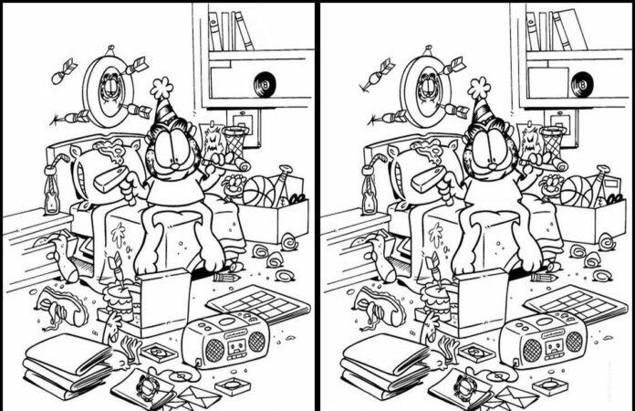 find the differences in the picture coloring book to print