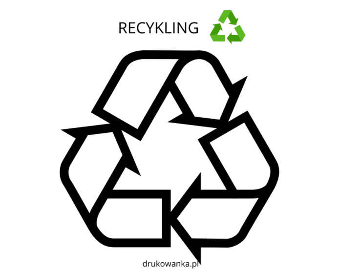 recyklační značka - omalovánky k vytisknutí